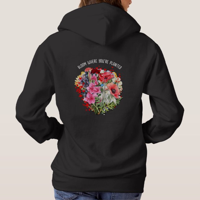 Personalisiertes BLOOM, IN DEM SIE PLANTIERT SIND Hoodie (Rückseite)