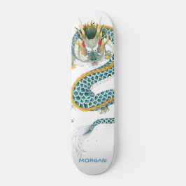 Personalisiertes Blue-Gold-Dragon-Skateboard Skateboard