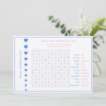 Personalisiertes Blue Hearts Valentinstag Puzzle