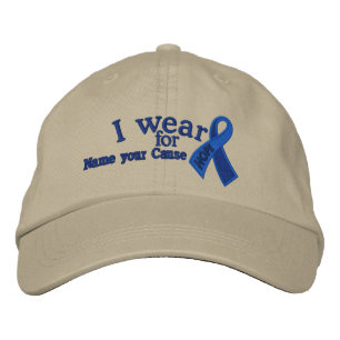 Personalisiertes Blue Hope Band-Bewusstsein für Ih Bestickte Kappe