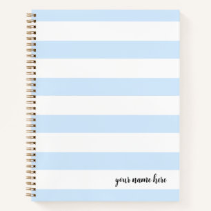 Personalisiertes Blue Stripes-Notebook Notizbuch