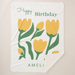 Personalisiertes Blumen-Geschenk zum Geburtstag fü Sherpadecke