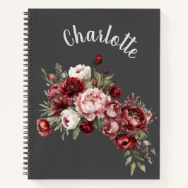 Personalisiertes Blumen-Name-Notizbuch Notizbuch
