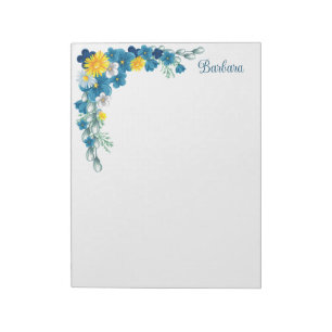 Personalisiertes Blumen Notizbuch Notizblock