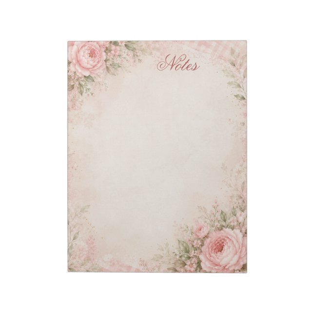 Personalisiertes Blumen Notizbuch Notizblock (Rotiert)