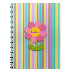 Personalisiertes Blumen-Spiral-Foto-Notizbuch Notizblock