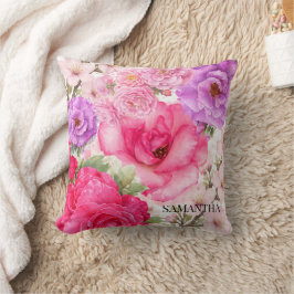 Personalisiertes Blumendesign Kissen