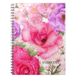 Personalisiertes Blumendesign Notizblock