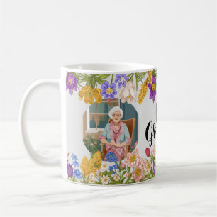 Personalisiertes Blumenfoto-Collage-Tasse-Geschenk Kaffeetasse