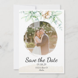 Personalisiertes Blumenfoto Save The Date