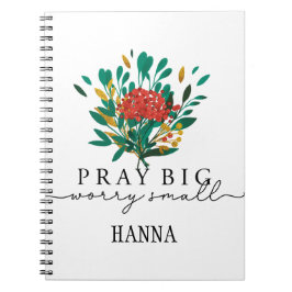 Personalisiertes Blumengebet Motivierend Notebook Notizblock