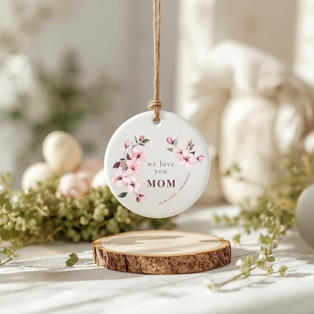 Personalisiertes Blumengeschenk zum Muttertag Ornament (Von Creator hochgeladen)