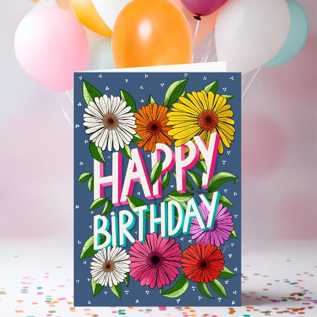 Personalisiertes Blumengeschmack zum Geburtstag Karte (Von Creator hochgeladen)