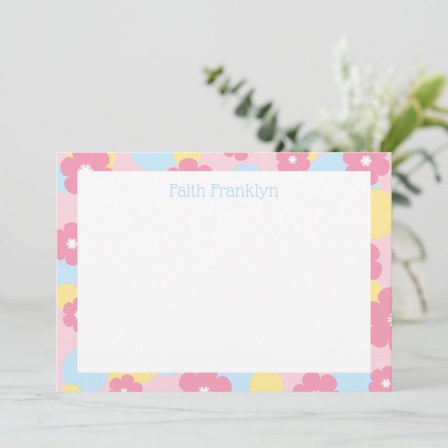 Personalisiertes Blumengestation Mitteilungskarte (Stehend Vorderseite)