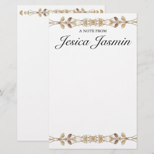 Personalisiertes Blumengestationssystem mit Namen Briefpapier