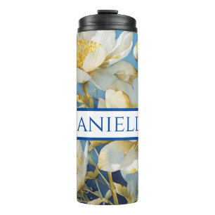 Personalisiertes Blumengetränk Thermosbecher