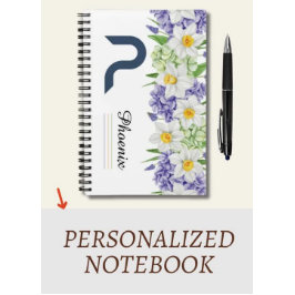 Personalisiertes BlumengussNotebook mit anfänglich Notizbuch
