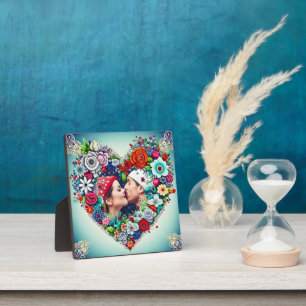 Personalisiertes Blumenherz Rahmen Romantisches Ge