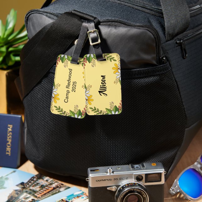 Personalisiertes Blumenlager Gepäckanhänger (Vorderseite & Rückseite)