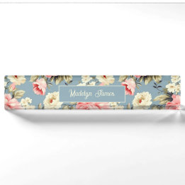 Personalisiertes Blumenmuster für Cottage-Gärten Namensplakette