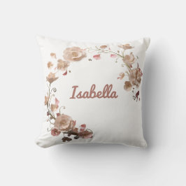 Personalisiertes Blumenmuster Graukissen Kissen