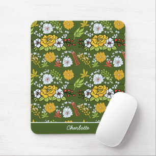 Personalisiertes Blumenmuster Mousepad