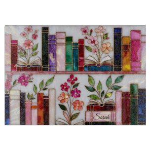 Personalisiertes Blumenregal aus Glas Schneidbrett Schneidebrett