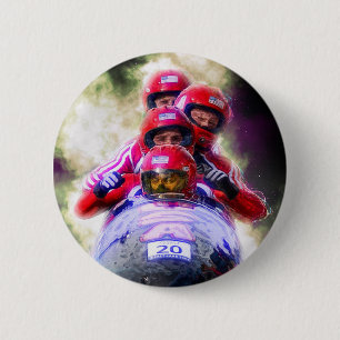 Personalisiertes Bobsled Sport Foto Button