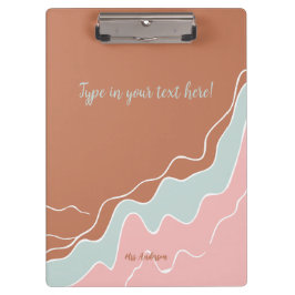 personalisiertes Bohemisches Geschenk Klemmbrett