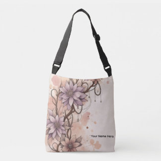 Personalisiertes Boho-Blumen-Brautjungfern-Geschen Tragetaschen Mit Langen Trägern