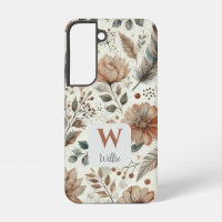Personalisiertes Boho-Blumen-Monogramm und Name