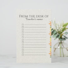 Personalisiertes Boho-Blumen-Notizbuch für Lehrer