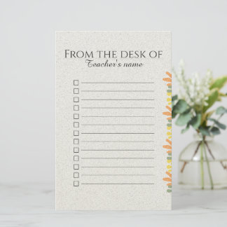 Personalisiertes Boho-Blumen-Notizbuch für Lehrer Briefpapier