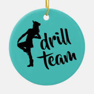 Personalisiertes Bohrgerät-Team-Mädchen Keramik Ornament
