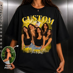 Personalisiertes Bootleg 90er Retro Freundin Vinta T-Shirt