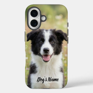Personalisiertes Border Collie-Foto und Name  iPhone 16 Hülle