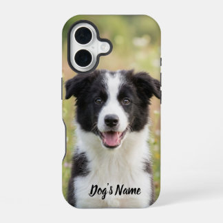 Personalisiertes Border Collie-Foto und Name iPhone 16 Hülle