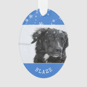 Personalisiertes Border Collie Weihnachtsfoto für Ornament