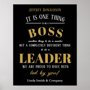Personalisiertes Boss Day Dankeschön-Geschenk Büro Poster