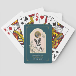 Personalisiertes Boston-Terrier-Hochzeitsgeschenk- Spielkarten