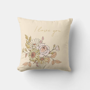 personalisiertes botanisches Beige I Liebe Sie Kis Kissen