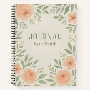 Personalisiertes Botanisches Blumenwasser-Journal Notizbuch