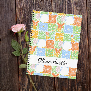 Personalisiertes Botanisches Florales Personalisie Notizbuch