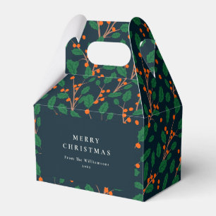 Personalisiertes botanisches Grünzeug Weihnachts-S Geschenkschachtel