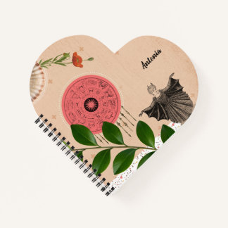 Personalisiertes botanisches Herz Notizbuch