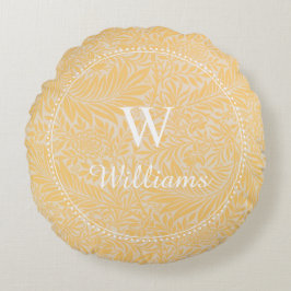 Personalisiertes botanisches Muster Rundes Kissen