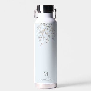 Personalisiertes botanisches Wasserfarben-Monogram Trinkflasche