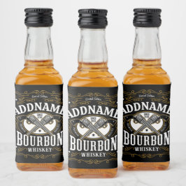 Personalisiertes Bourbon Vintag Guns Whiskey-Label Alkoholflaschenetikett
