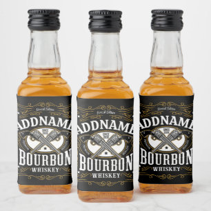 Personalisiertes Bourbon Vintag Guns Whiskey-Label Alkoholflaschenetikett