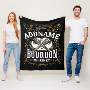 Personalisiertes Bourbon-Vintage-Gewehr-Whiskey-Et Fleecedecke